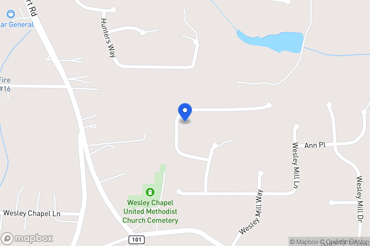 Map of 354 Wesley Mill Pl