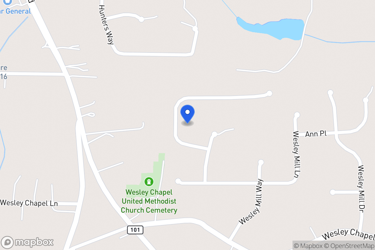 Map of 335 Wesley Mill Pl