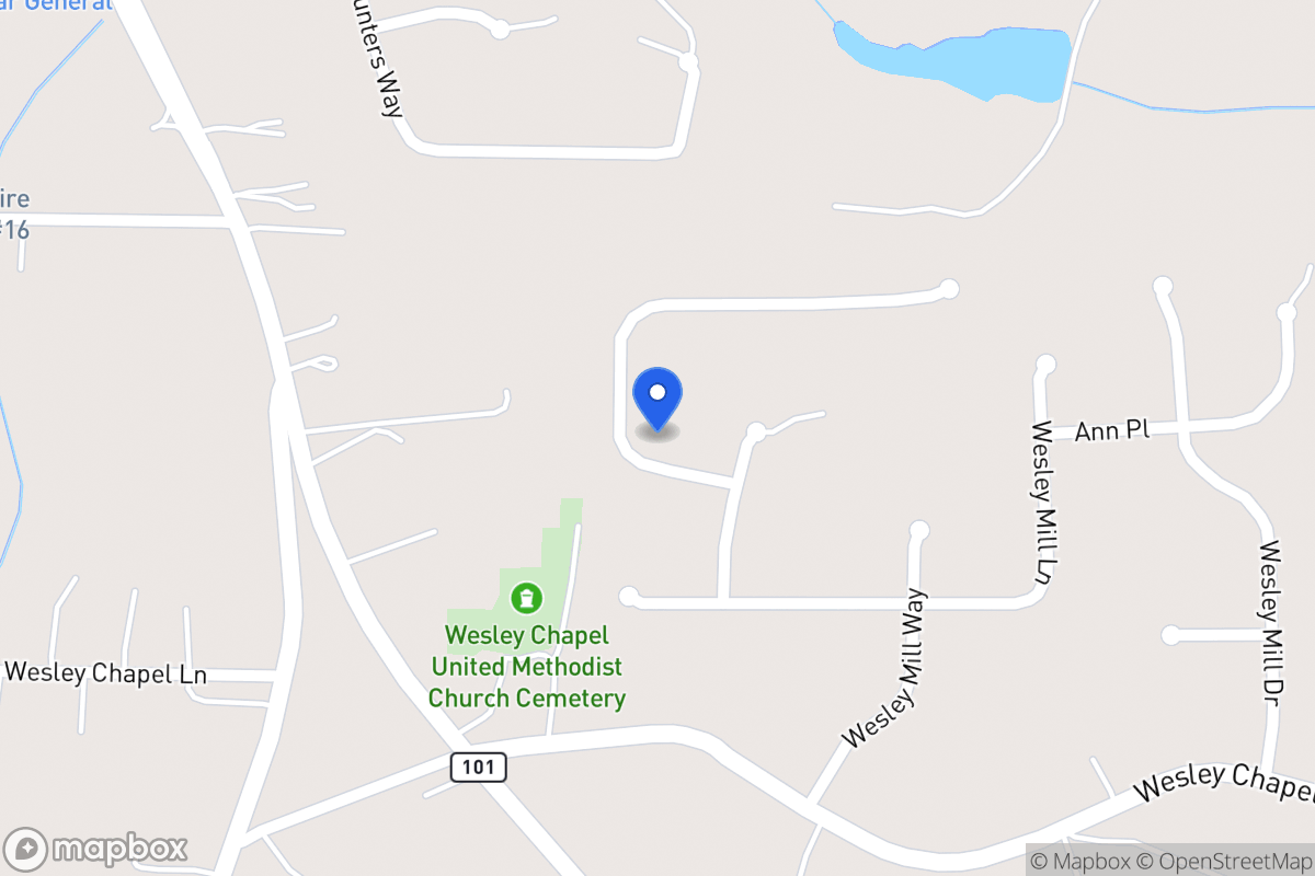 Map of 315 Wesley Mill Pl
