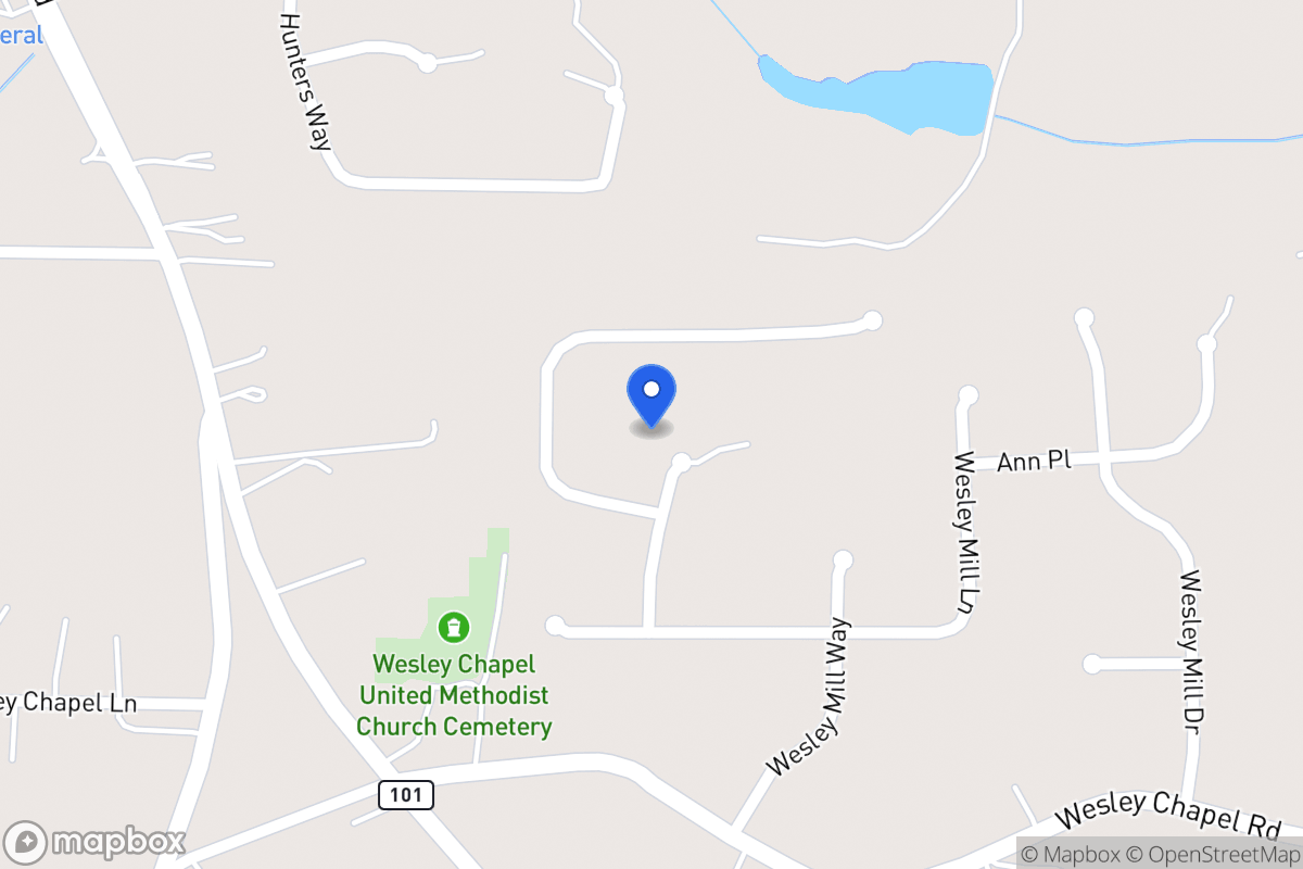 Map of 322 Wesley Mill Ct