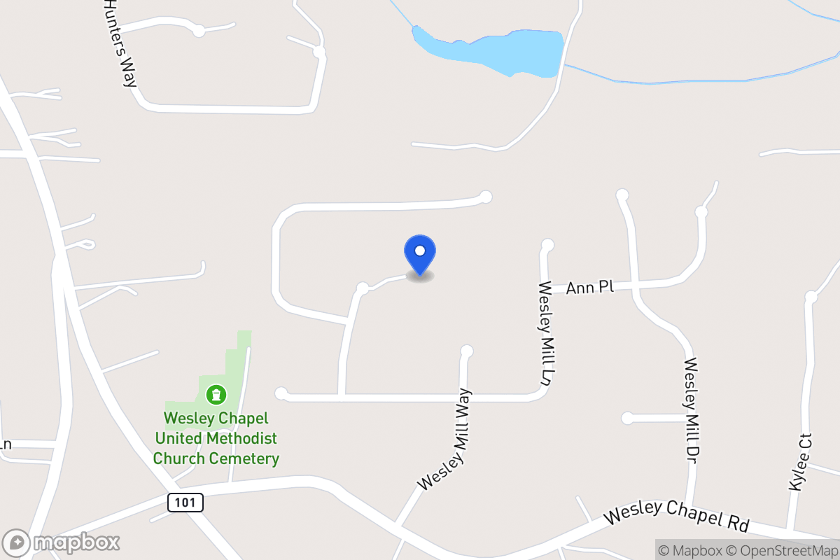 Map of 319 Wesley Mill Ct