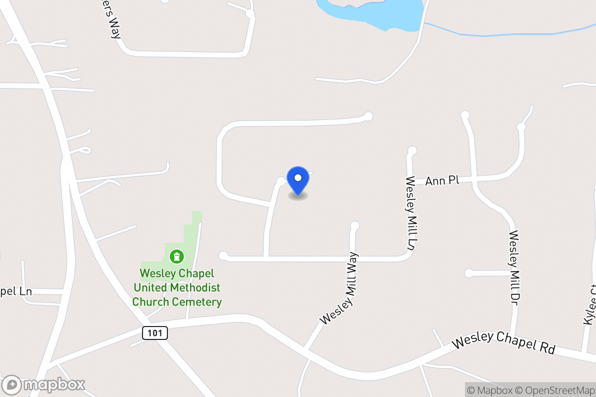 Map of 313 Wesley Mill Ct