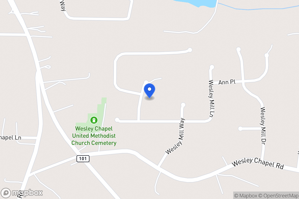 Map of 307 Wesley Mill Ct