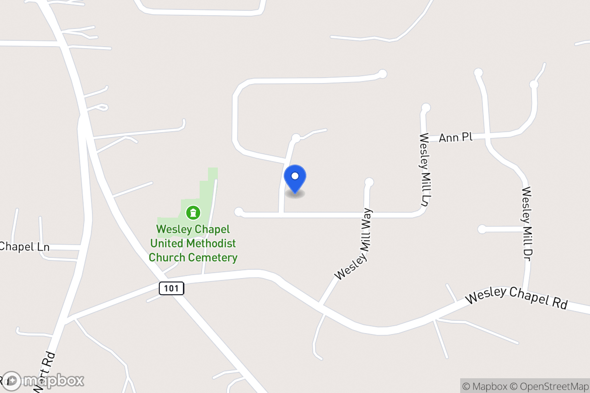 Map of 301 Wesley Mill Ct
