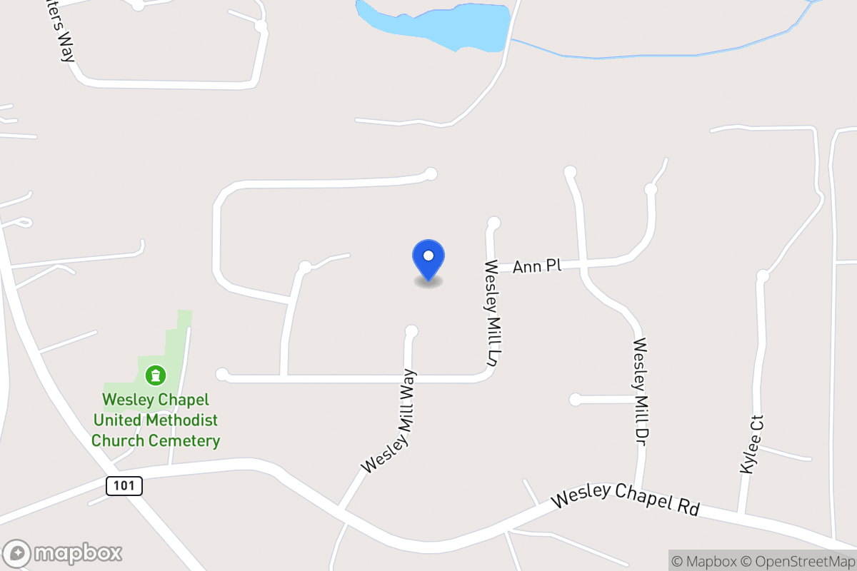 Map of 207 Wesley Mill Way