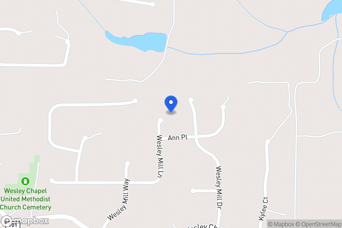 Map of 204 Wesley Mill Ln