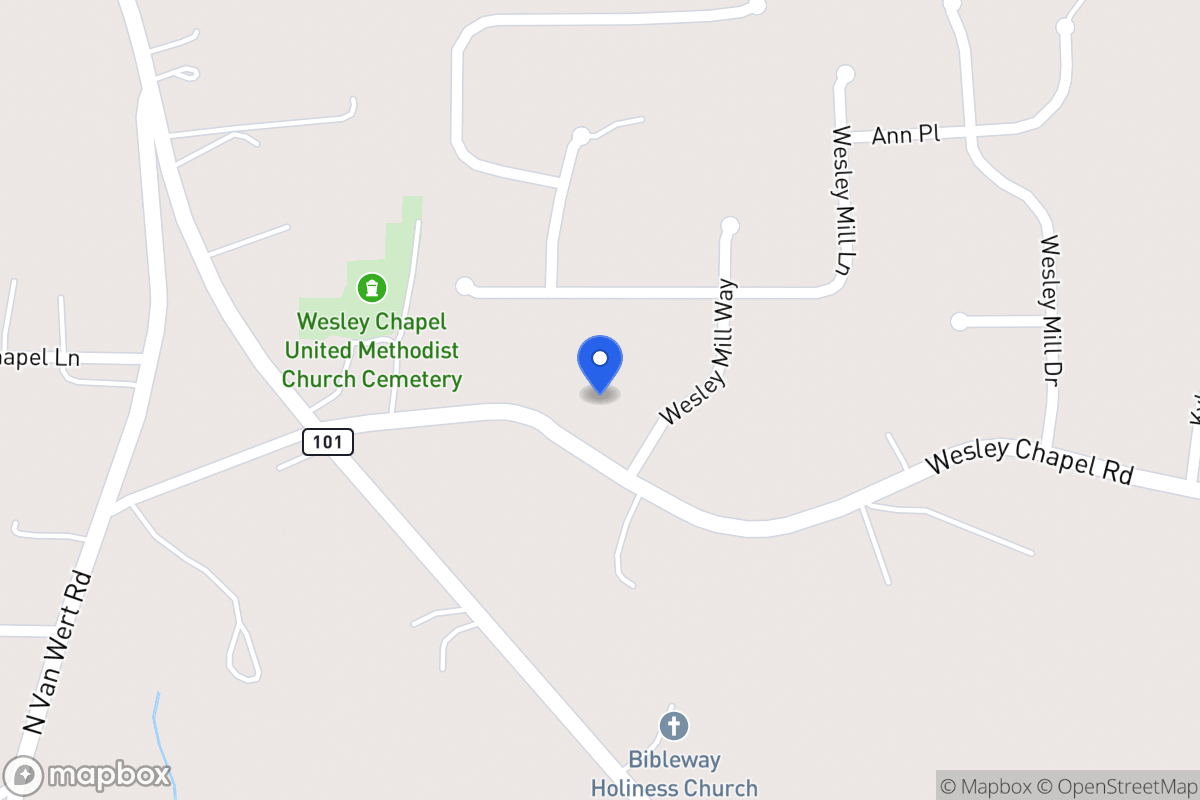 Map of 166 Wesley Chapel Rd