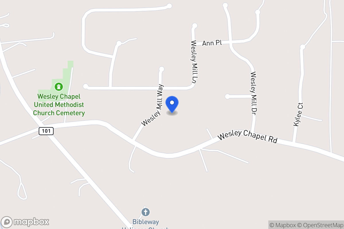 Map of 219 Wesley Mill Way