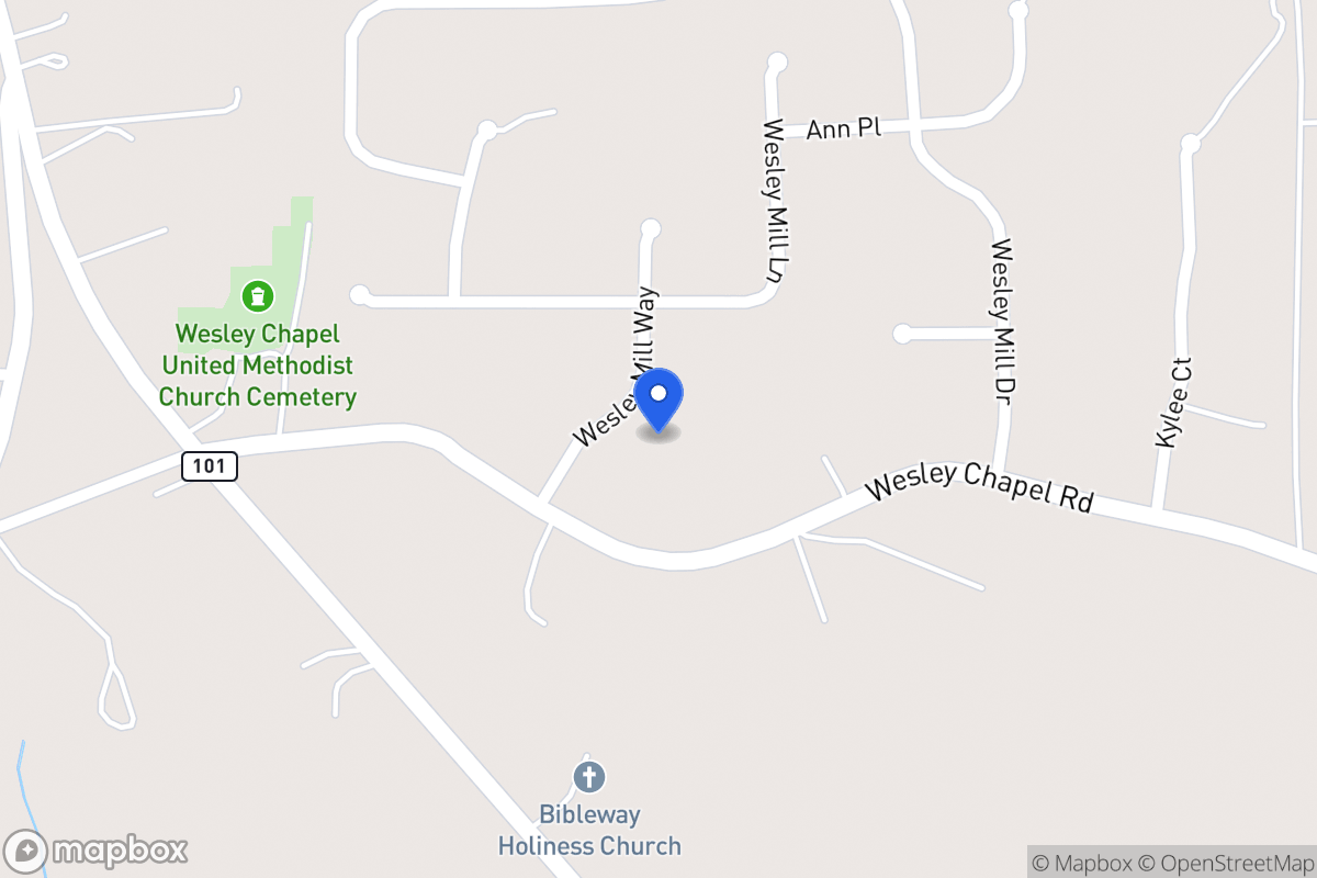 Map of 213 Wesley Mill Way