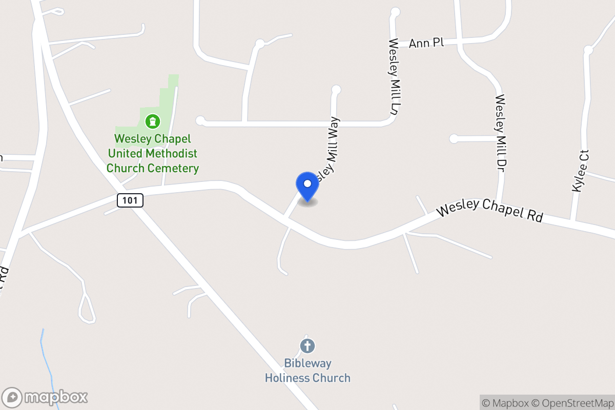 Map of 201 Wesley Mill Way