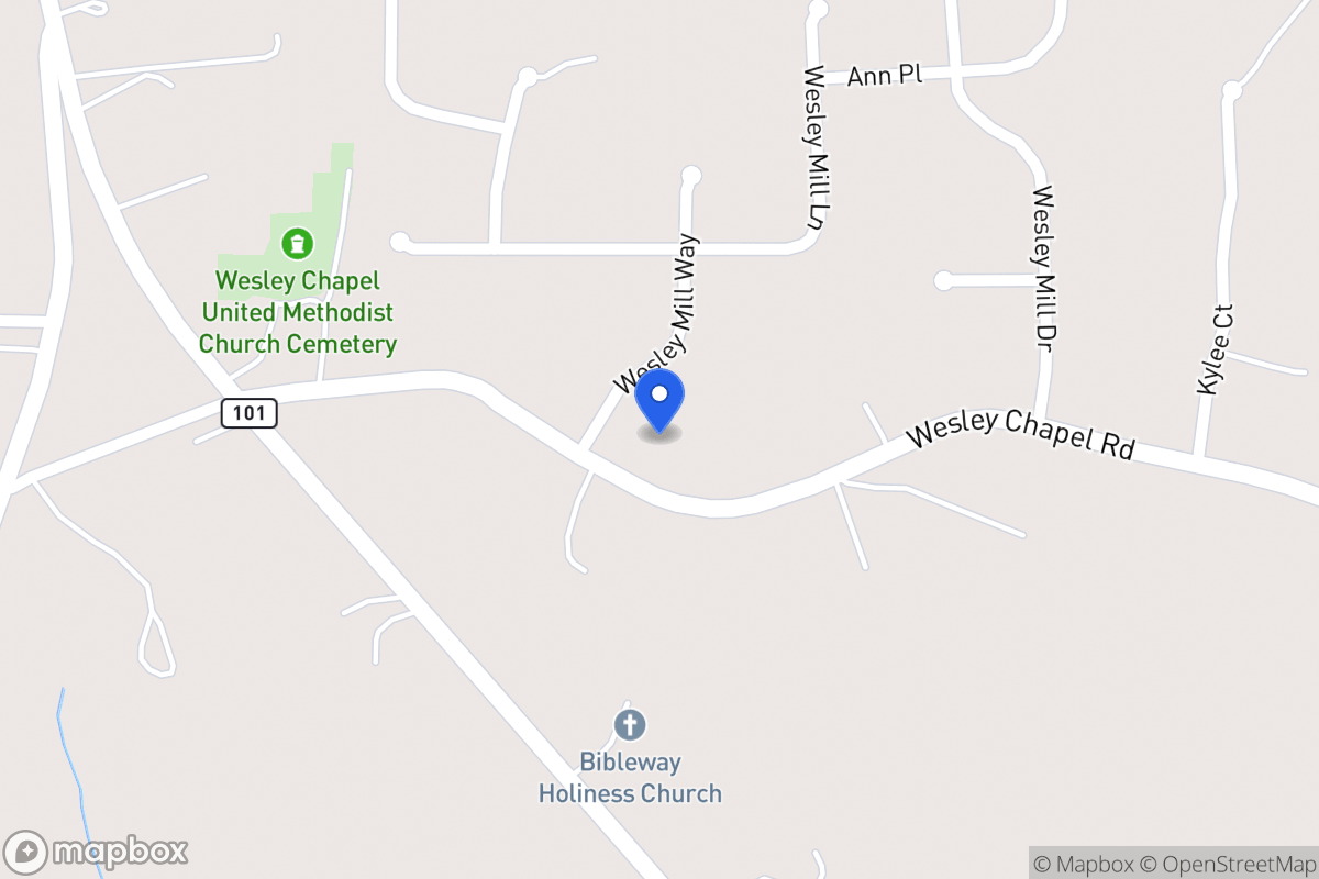 Map of 190 Wesley Chapel Rd