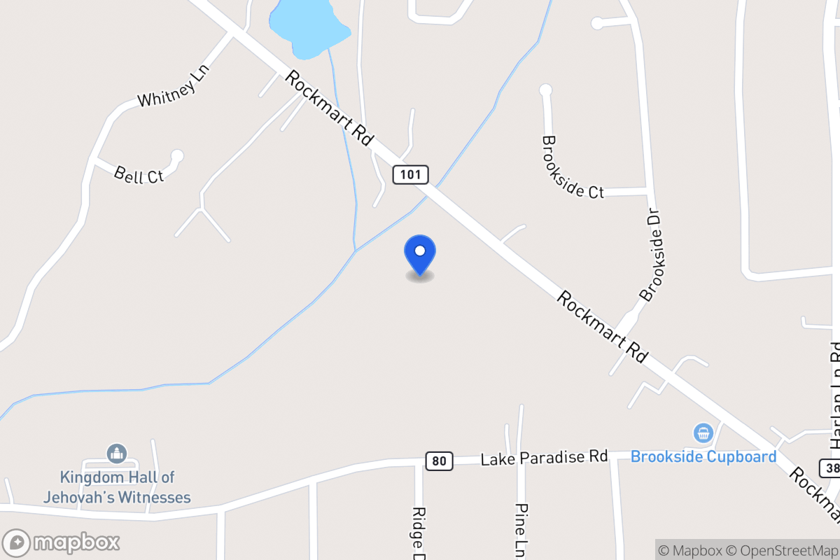 Map of 1360 Rockmart Rd