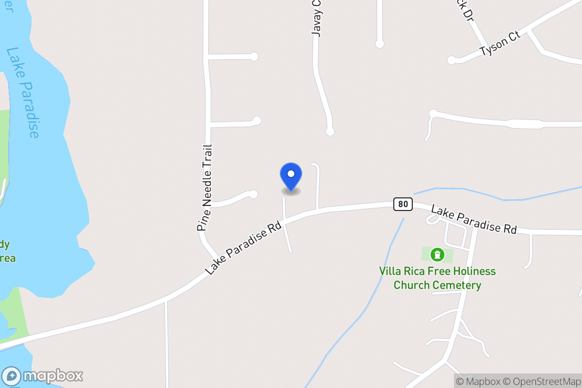 Map of 2201 Lake Paradise Rd
