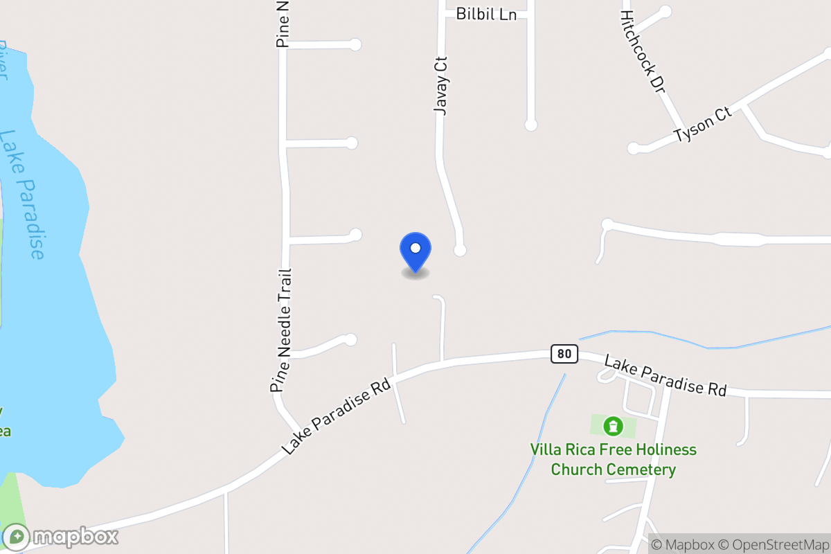Map of 2117 Lake Paradise Rd