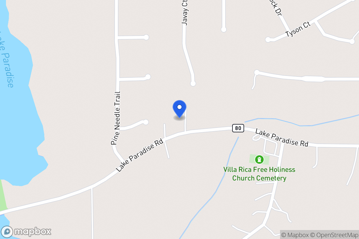 Map of 2113 Lake Paradise Rd