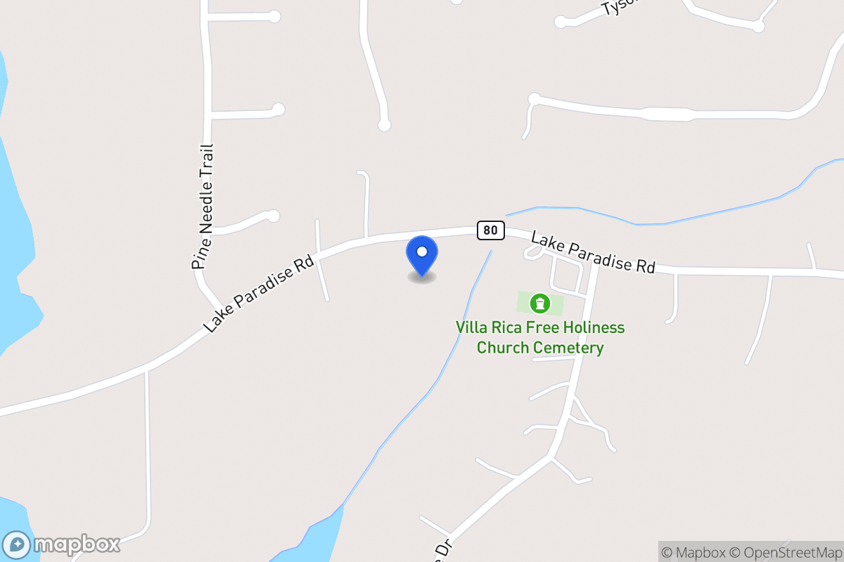 Map of 2100 Lake Paradise Rd