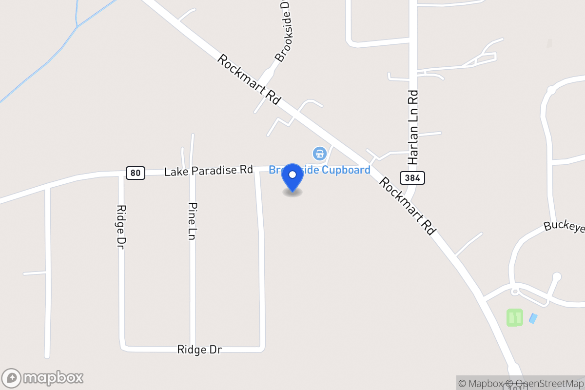 Map of 1090 Lake Paradise Rd