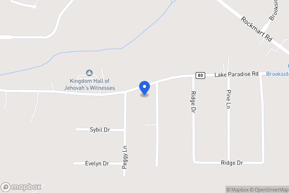Map of 1408 Lake Paradise Rd