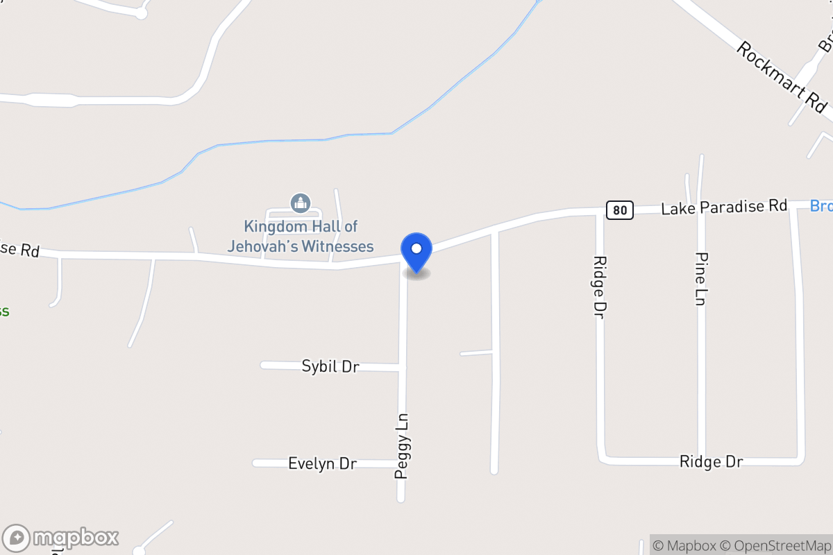 Map of 1414 Lake Paradise Rd