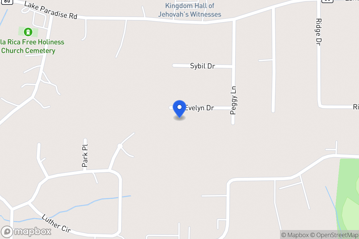 Map of 1512 Evelyn Dr