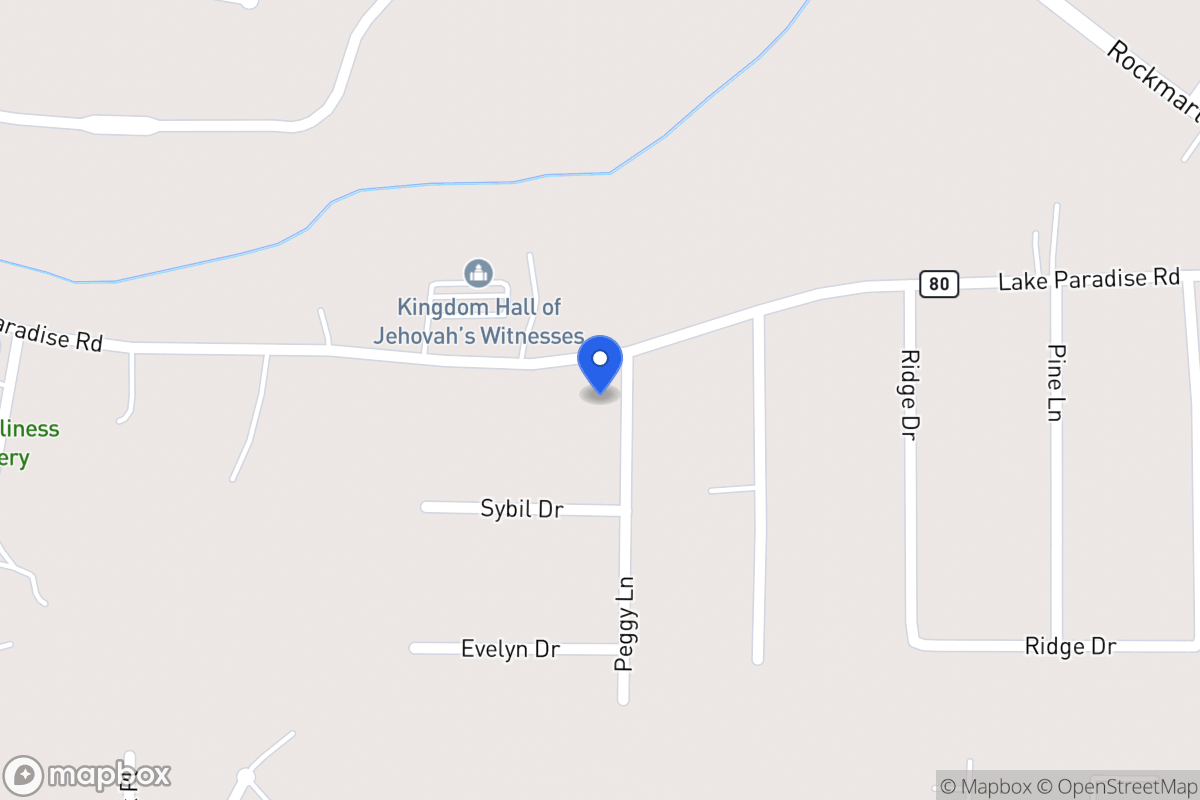 Map of 1508 Lake Paradise Rd