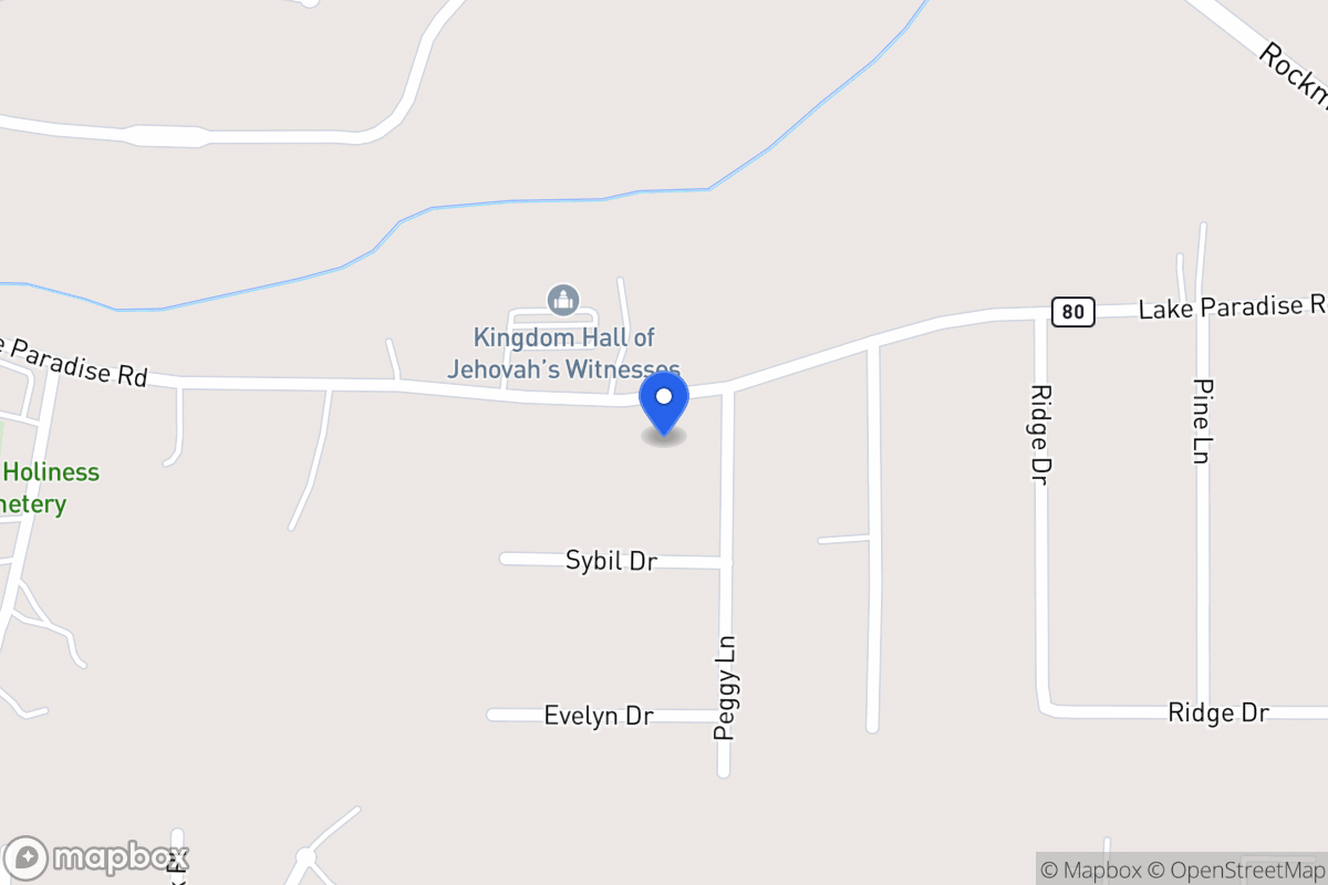 Map of 1518 Lake Paradise Rd