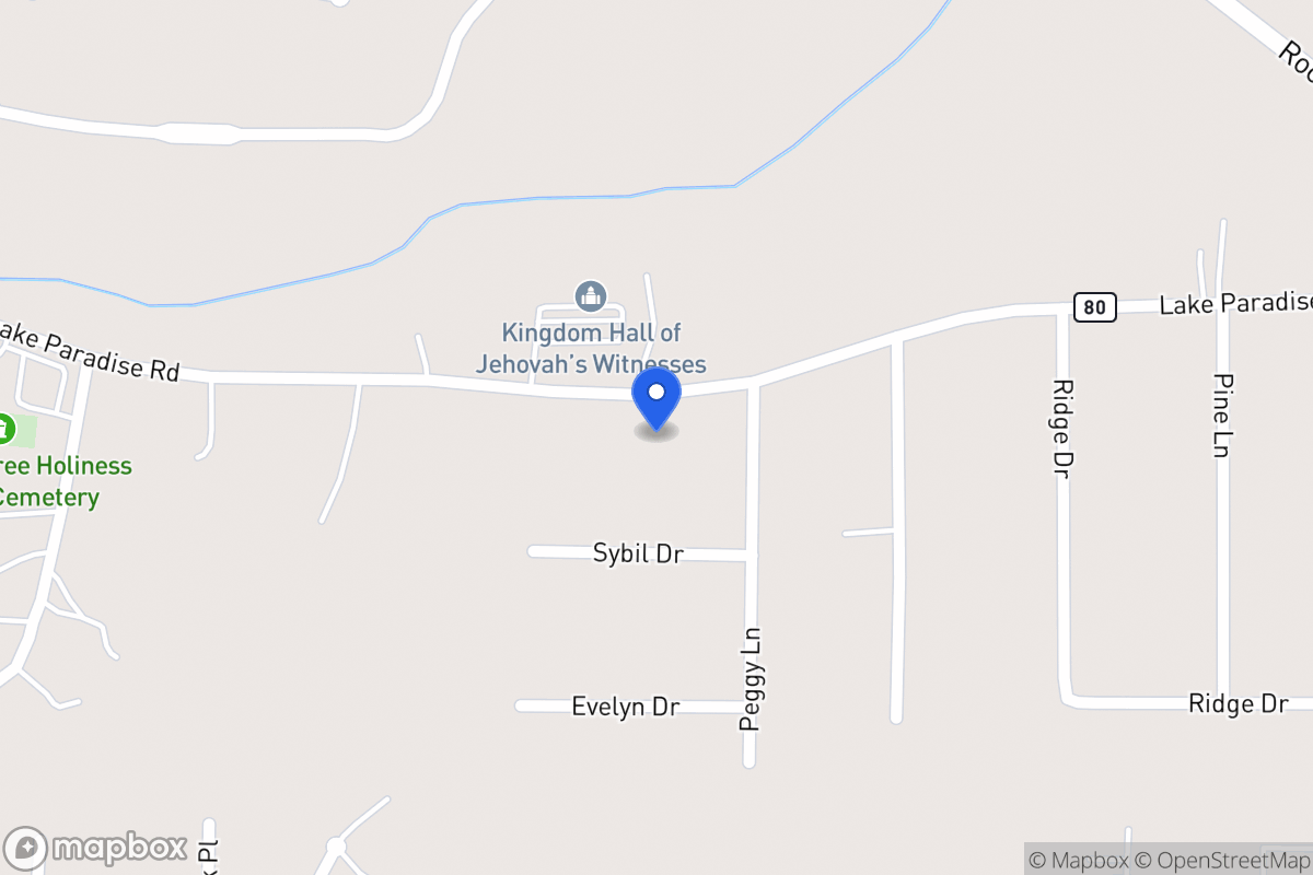 Map of 1514 Lake Paradise Rd