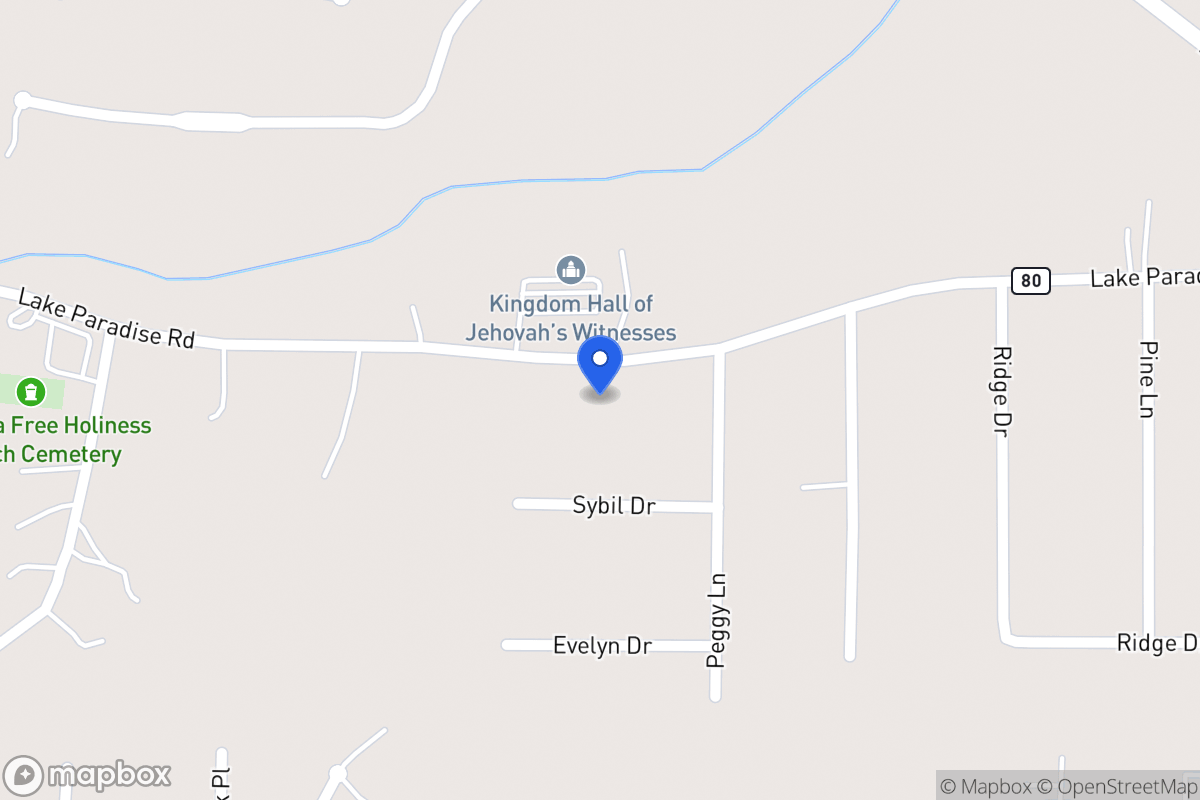 Map of 1520 Lake Paradise Rd