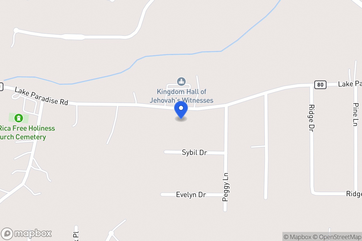 Map of 1548 Lake Paradise Rd