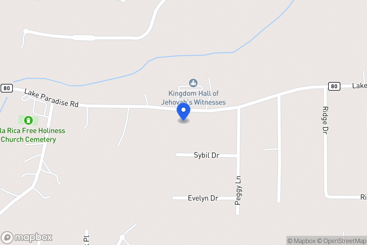 Map of 1558 Lake Paradise Rd