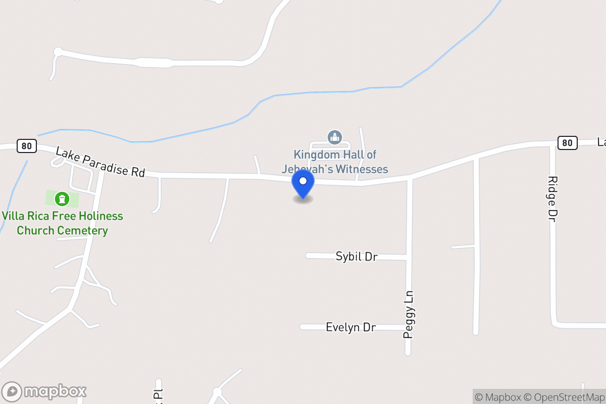 Map of 1568 Lake Paradise Rd