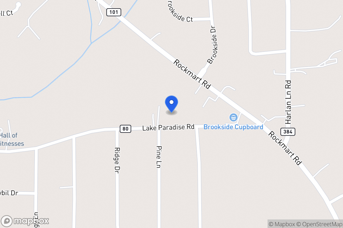 Map of 1228 Lake Paradise Rd