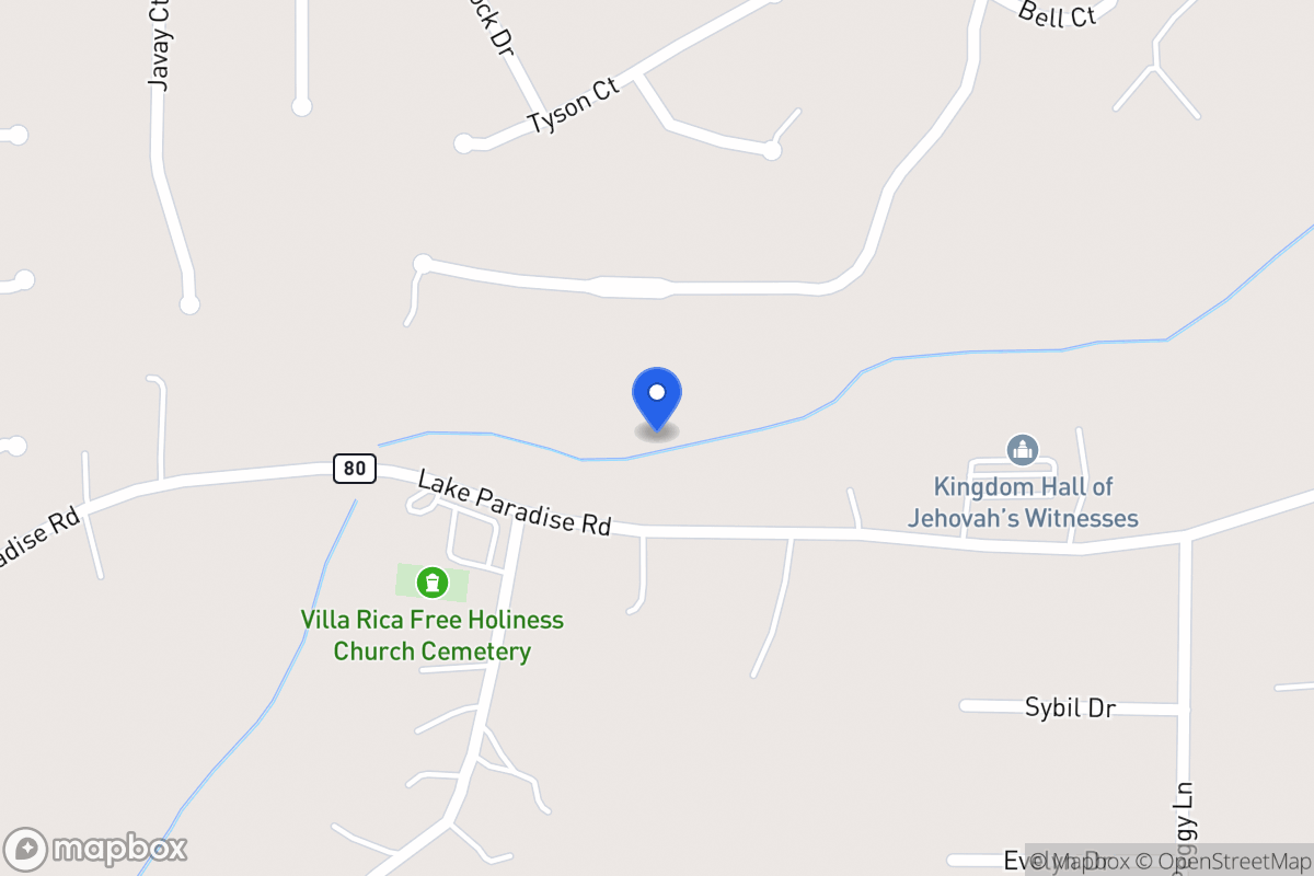 Map of 1601 Lake Paradise Rd