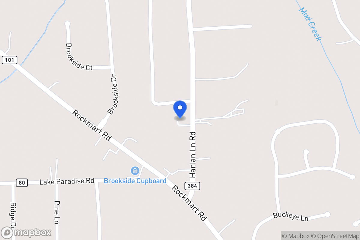Map of 90 Harlan Lane Rd