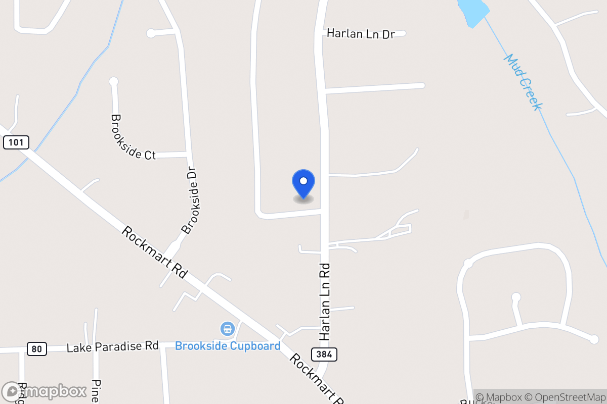 Map of 116 Harlan Lane Rd