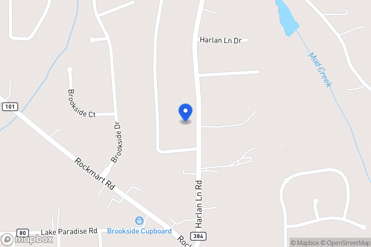Map of 142 Harlan Lane Rd