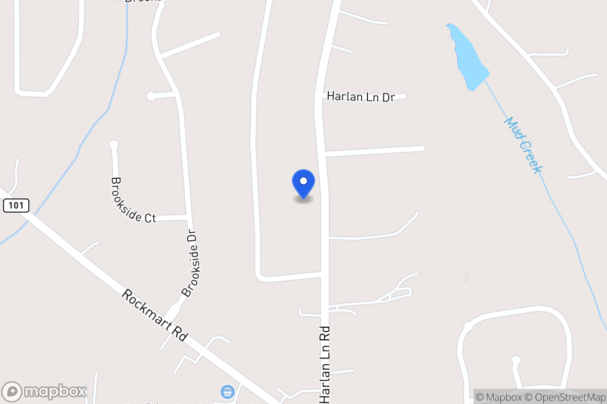 Map of 160 Harlan Lane Rd