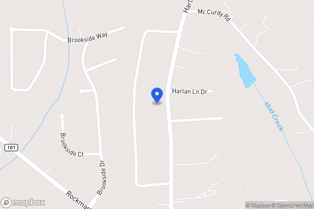 Map of 206 Harlan Lane Rd