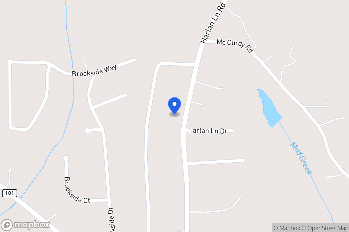 Map of 240 Harlan Lane Rd