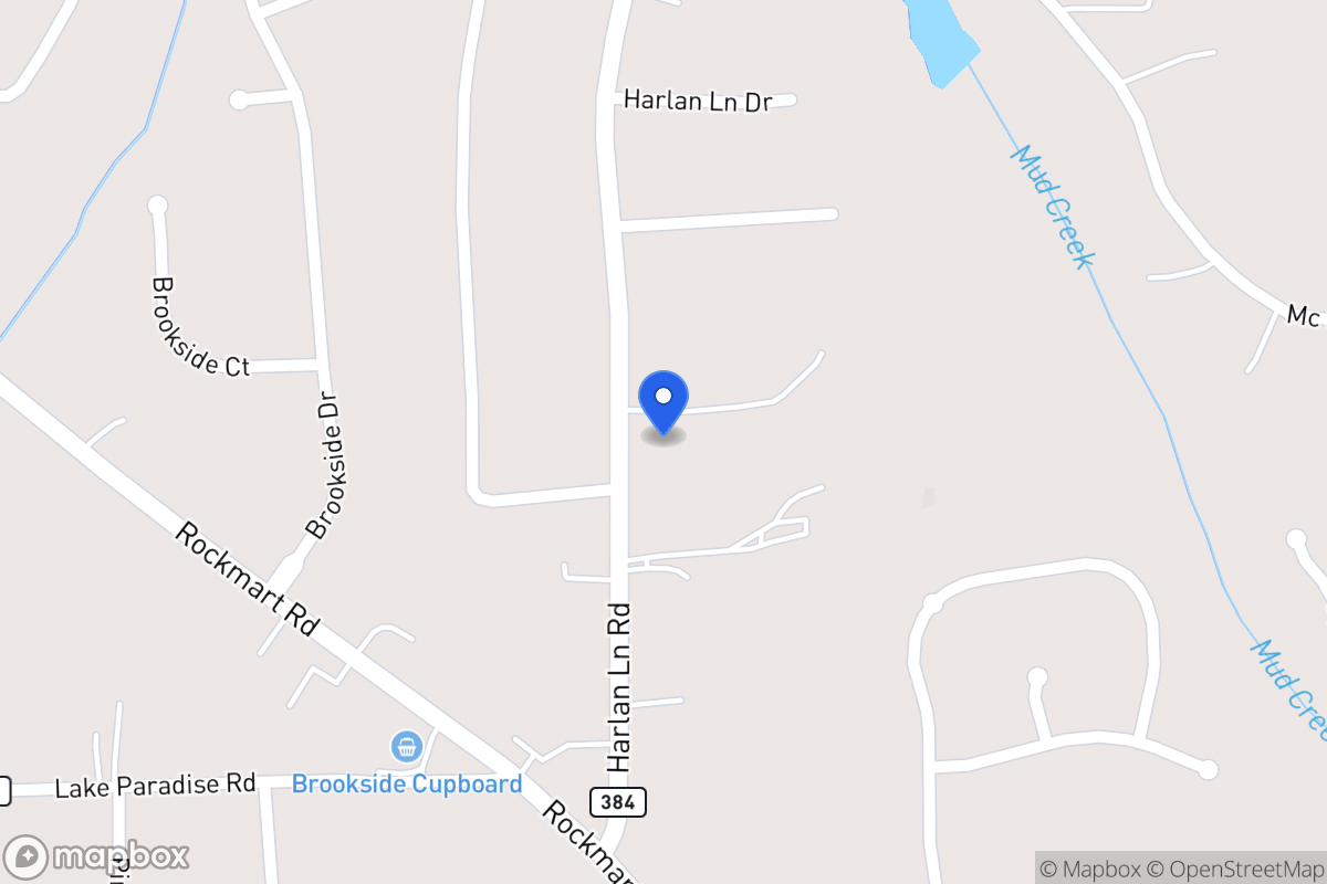 Map of 123 Harlan Lane Rd