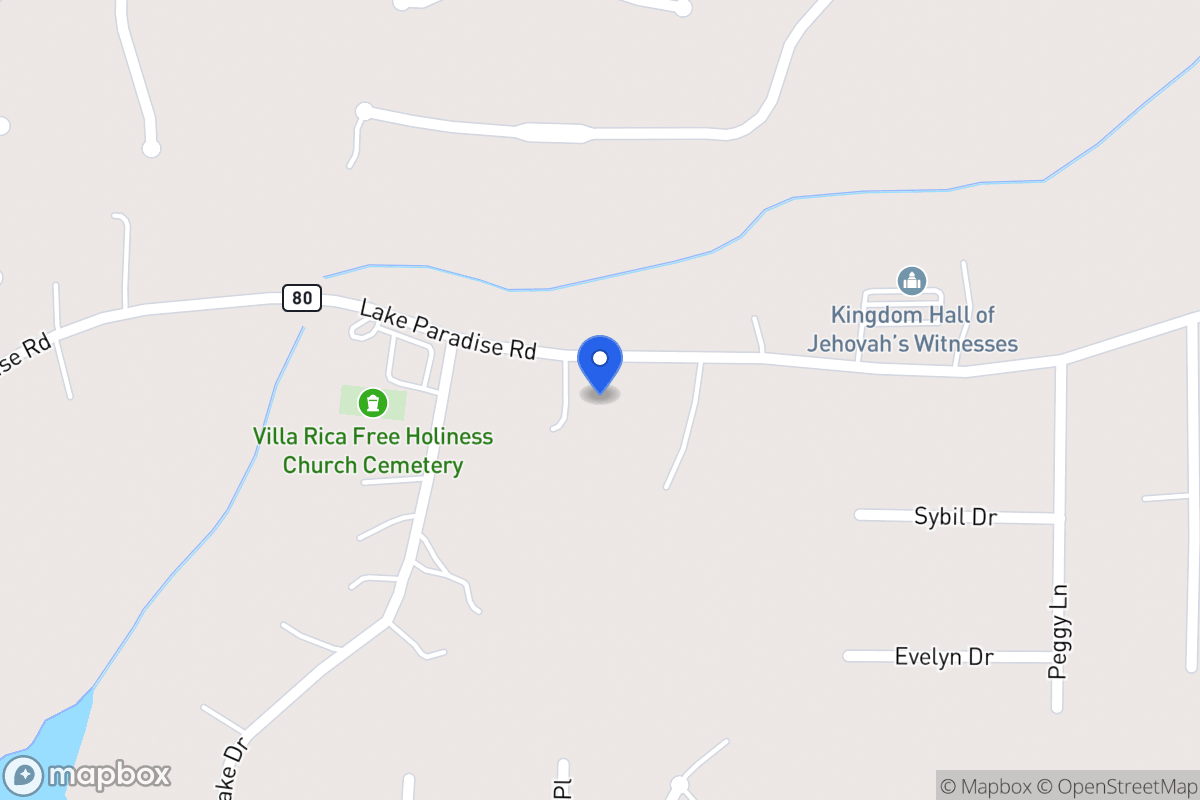 Map of 1708 Lake Paradise Rd