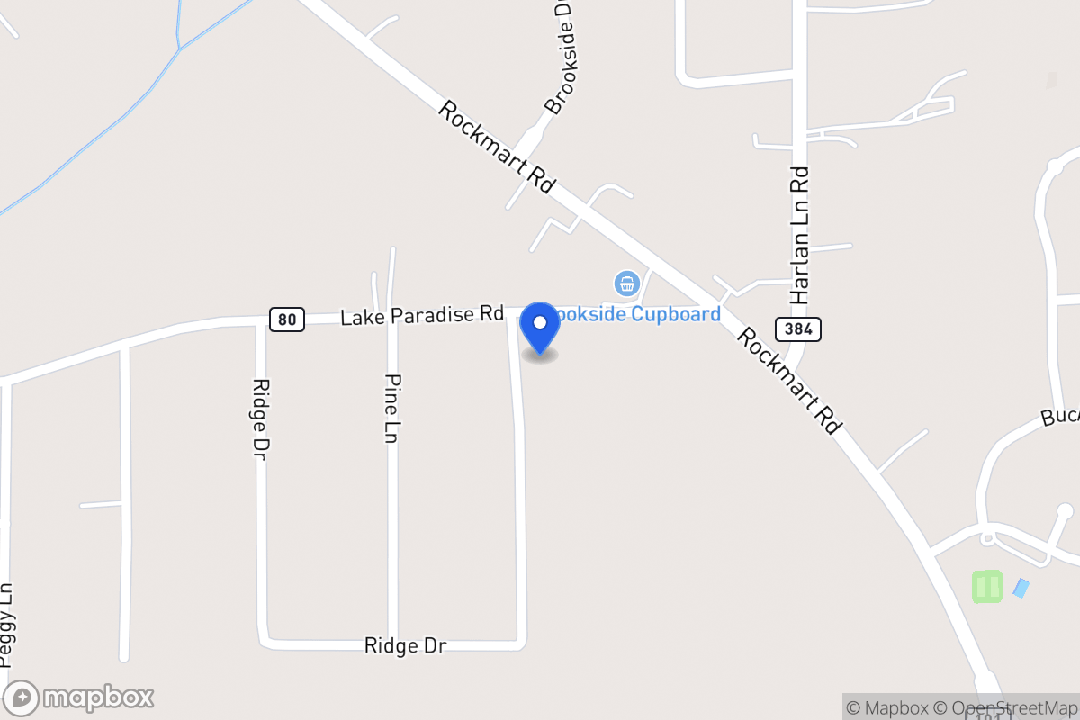 Map of 1100 Lake Paradise Rd