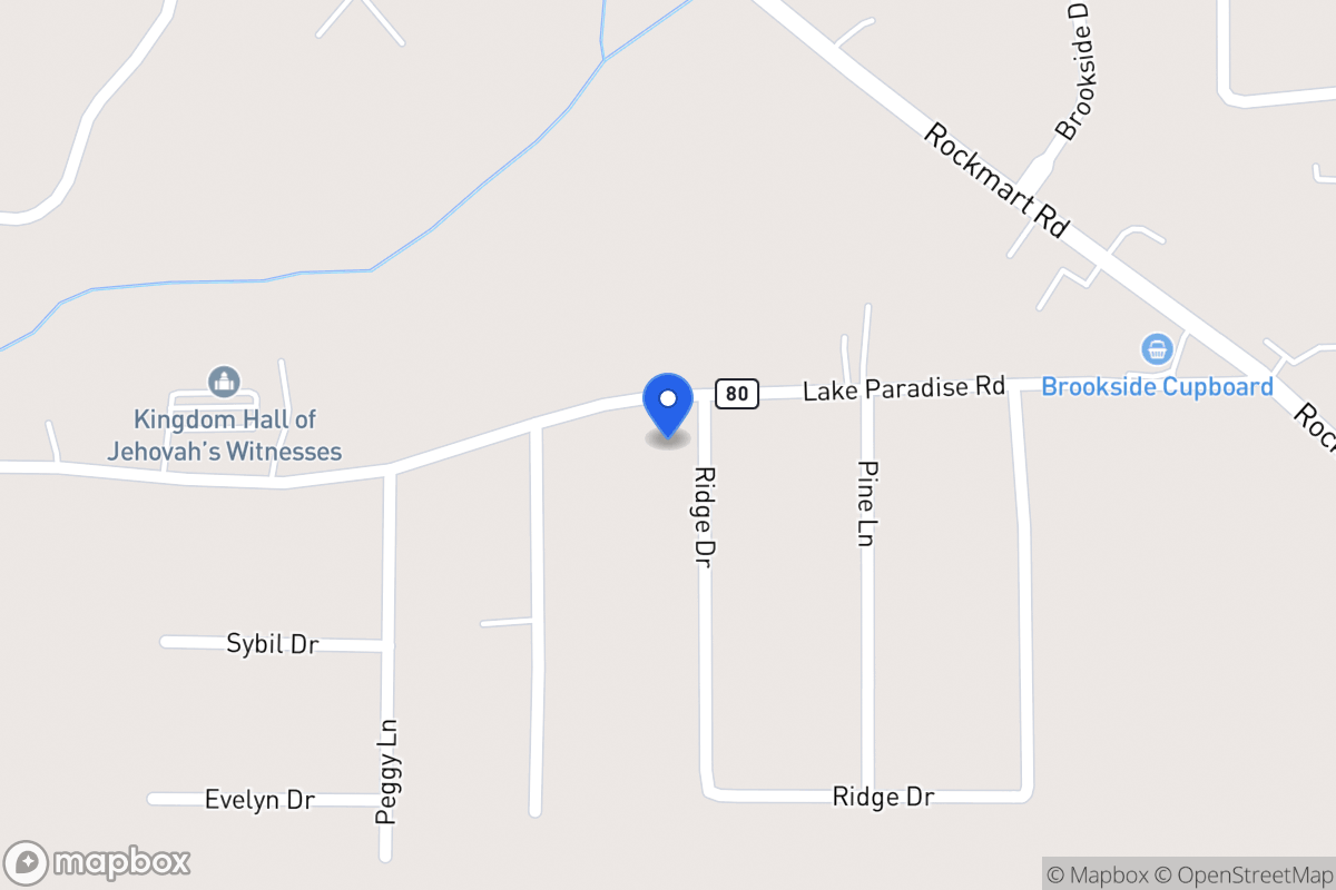 Map of 1300 Lake Paradise Rd