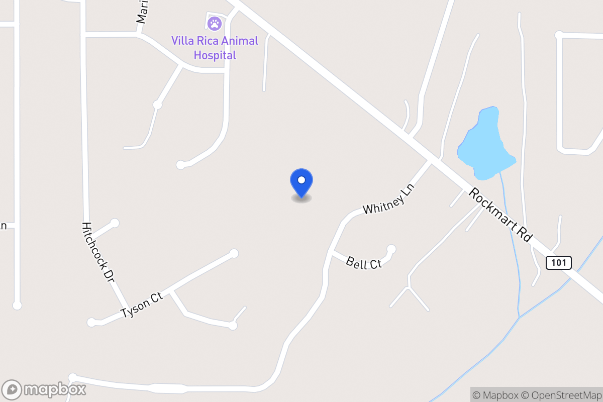 Map of 1592 Rockmart Rd