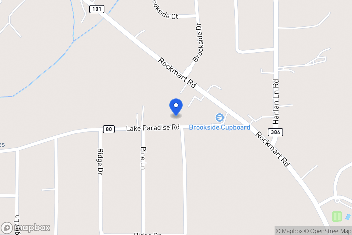 Map of 1200 Lake Paradise Rd