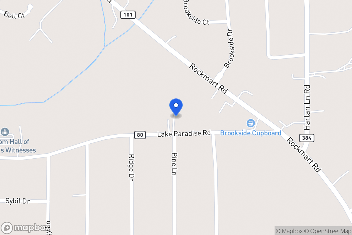 Map of 1240 Lake Paradise Rd