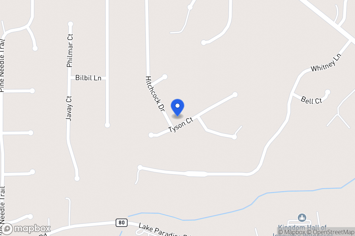 Map of 254 Hitchcock Dr