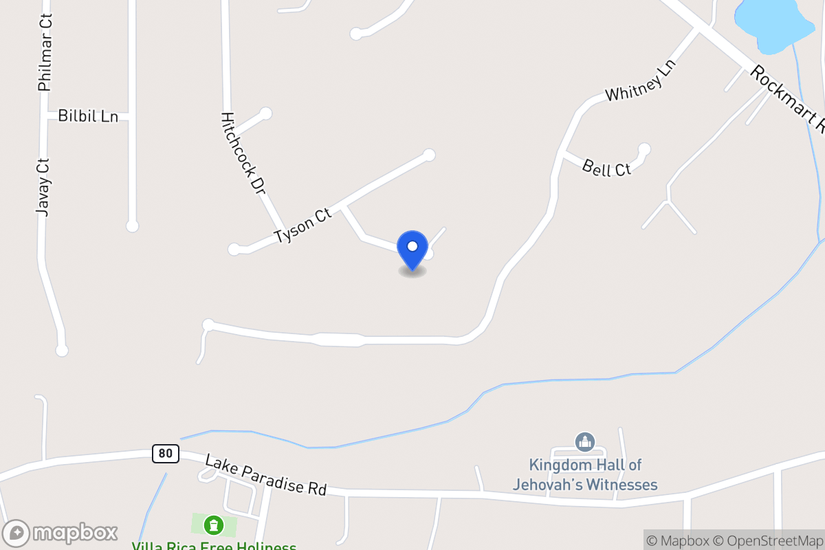 Map of 45 Tyson Ct
