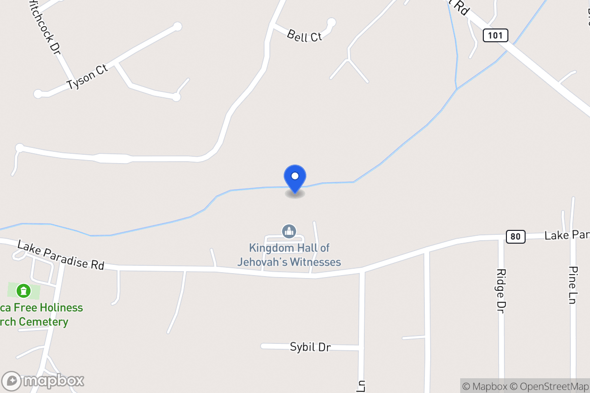 Map of 1535 Lake Paradise Rd
