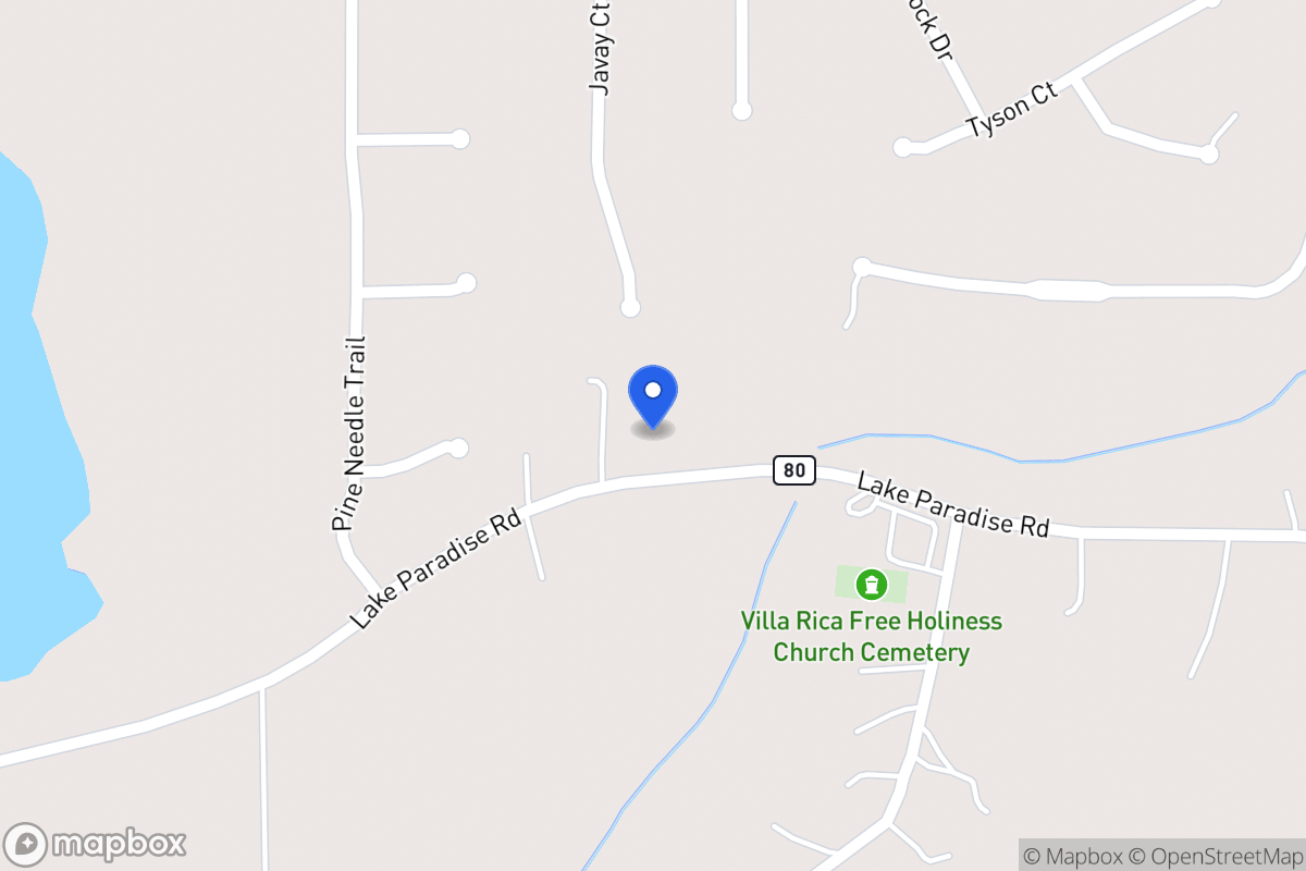 Map of 2073 Lake Paradise Rd